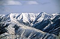 Otto's Peak, highest on the right, is named for Sun Valley ski patrolman Jim Otteson. photo by Matt Leidecker