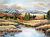 Nancy Stonington "Beaver Ponds, North of Ketchum" Original Watercolor
