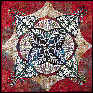Leslie Rego donated this snow flake quilt to the Sun Valley Ski Education Foundations auction in 2004. Photo by David Wheelock