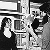 Glenn Janss and Ceramics Director Jim Romberg in the Center’s ceramics building in 1975. The building was part of the original campus, which is now The Community School.