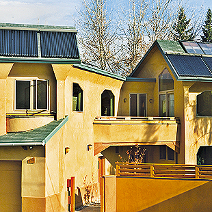 The Bates home in downtown Ketchum has most of its investment in solar water tubes, which provide hot water and heat the floors, where the bulk of energy use lies. Photo by David N. Seelig